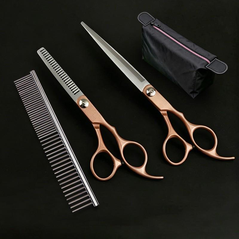 7-inch Curved Pet Grooming Scissors Set for Dogs – Popular Trimming Tools Collection