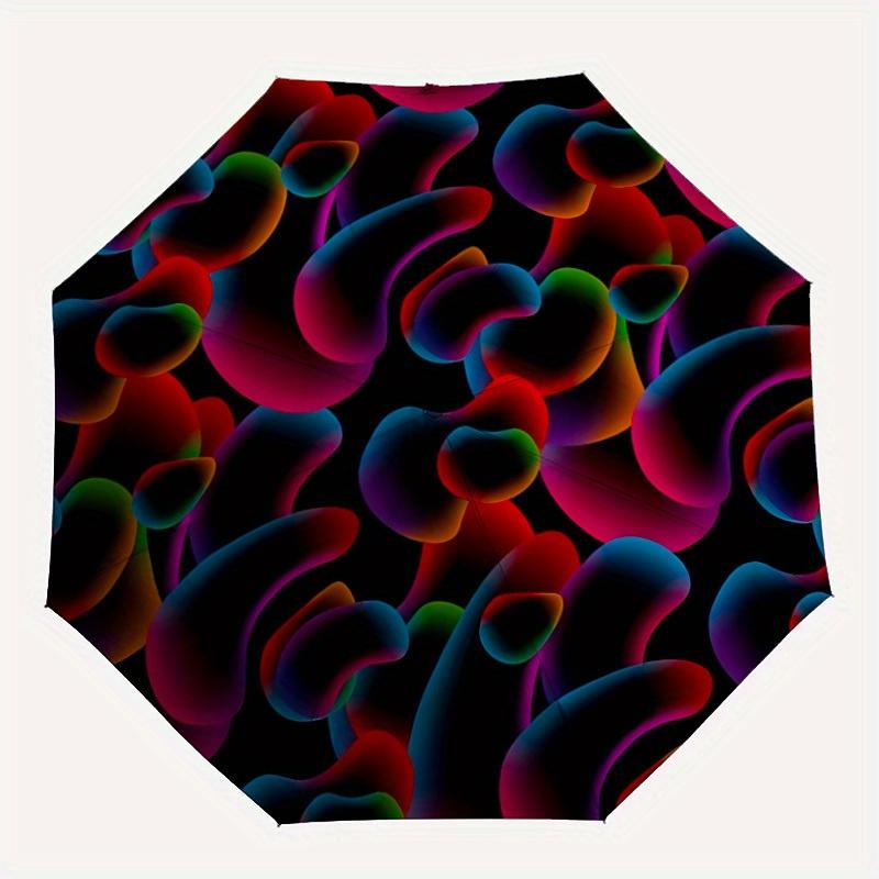 

1pc Abstract ShapesAutomatic Folding Umbrella, Portable & Foldable Design with 8 Ribs, Casual Outdoor Accessory yy250804237