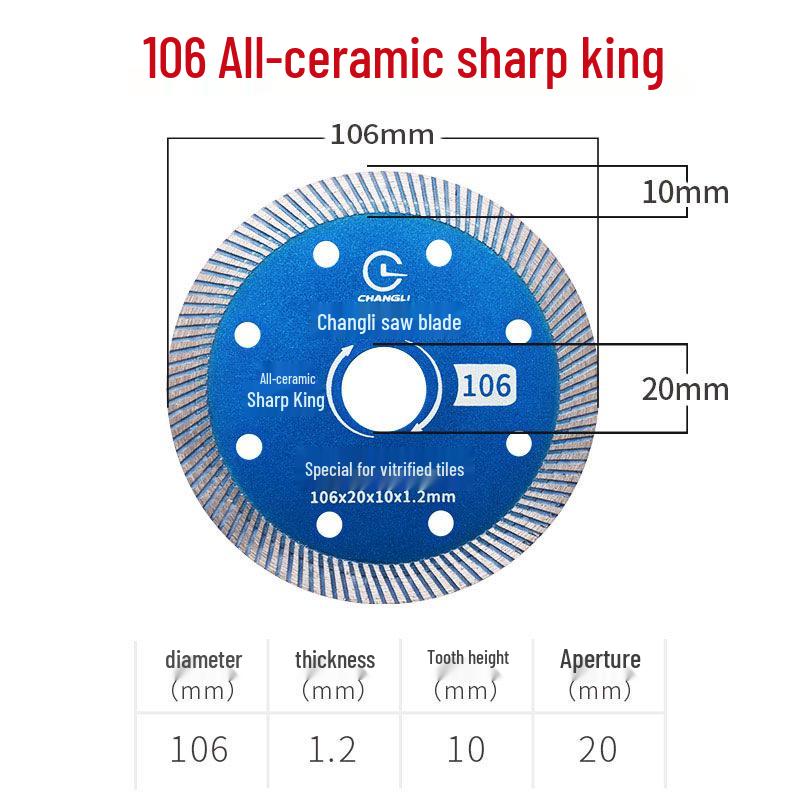 Ultra-thin 105mm Diamond Saw Blade for Ceramic, Marble & Vitrified Tiles - Fits Angle Grinders
