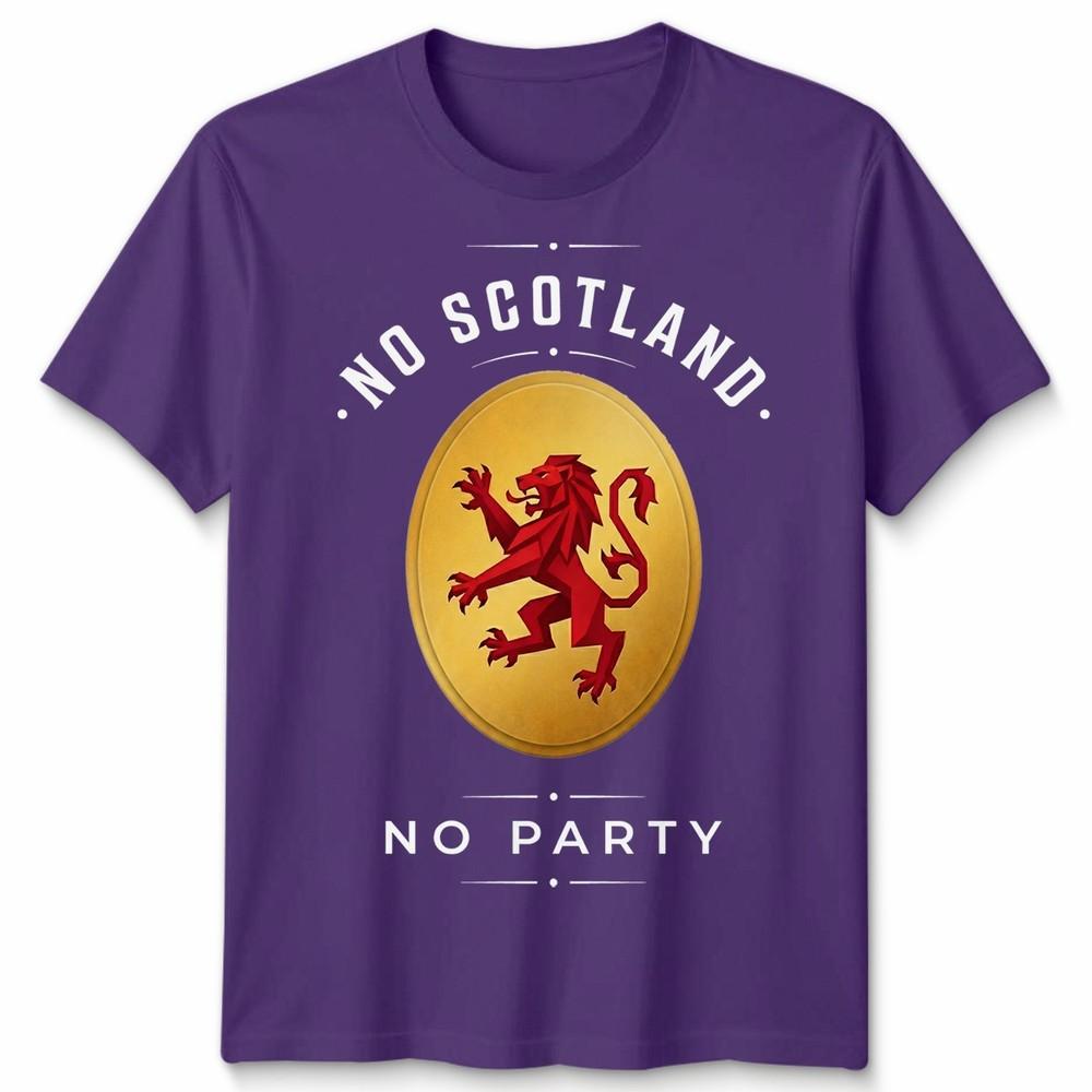 No Scotland No Party Football Unisex T Shirt Scotland Fan Unisexs Unisexs Top