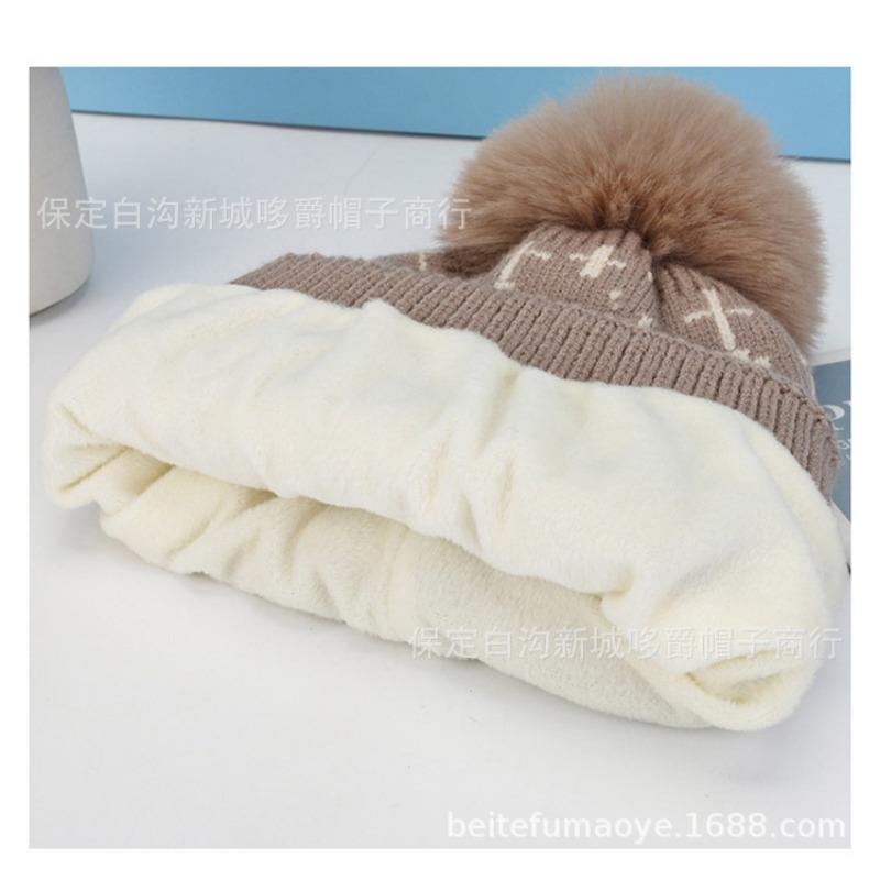 Women S Sweet Knit Hat Winter Warm Windproof Beanie Cap