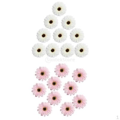 20 Stück DIY Künstliche Gerbera Gänseblümchen Blütenköpfe