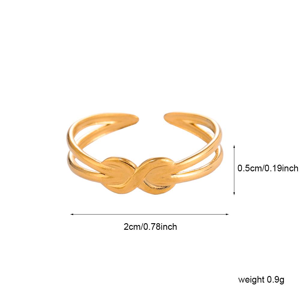 Women's Eco-friendly Titanium Steel Open Geometric Ring - Non-fading, Casual Fashion Accessory