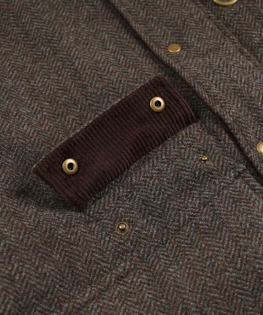 FRIZMWORKS Herringbone Wool Hunting Jacket _ Pine Brown