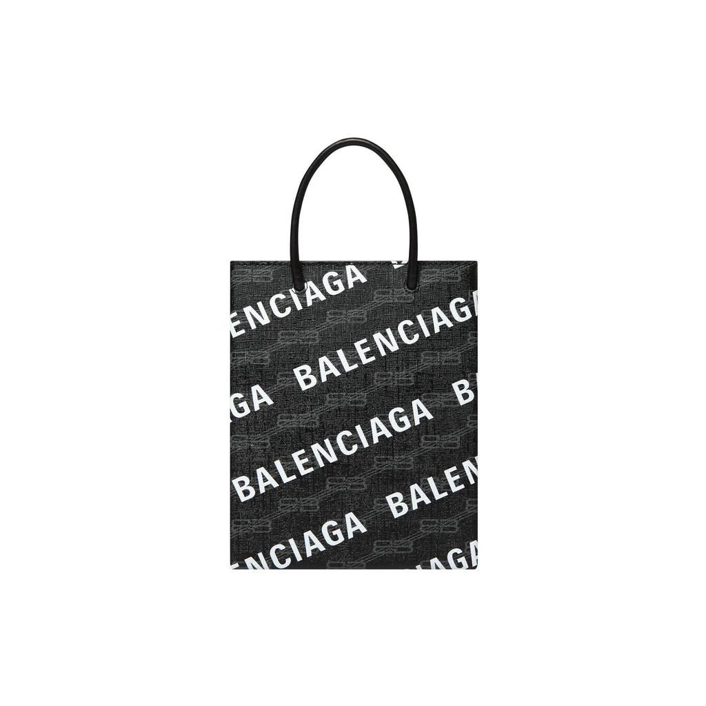 Balenciaga Série Bb Monogram Potisk loga Nastavitelný odnímatelný ramenní popruh Potahované plátno Velká ramenní crossbody taška Tote 693805210HB1060