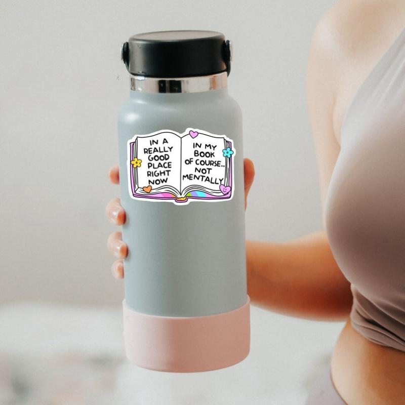Bookish Sticker, In A Really Good Place Right Now, Laptop Decal, Gifts For Readers, Funny Sticker Durable for Laptop, Car, Luggage, Skateboard