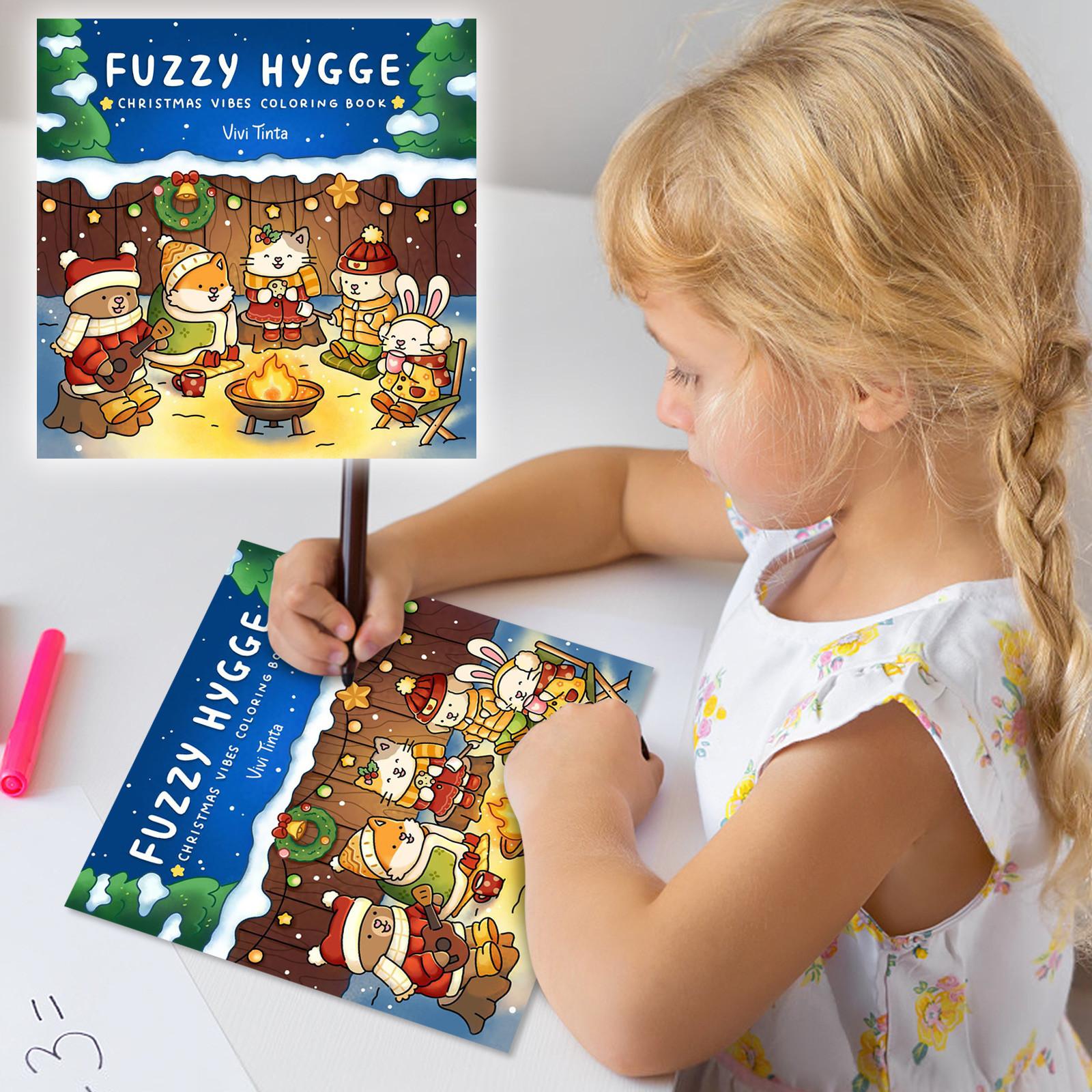 

Раскраска для взрослых и подростков с очаровательными жуткими существами в уютных моментах для отдыха One Size