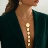 Exaggerated Fashion Irregular Geometric Pendant Necklace Earring Set Bright Color Collarbone Jewelry Necklace