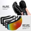 Odoland Snow Goggles Night Ski Magnetic Interchangeable Spherical Glasses OTG Wide Field of UV400 Impact Unisex Lens VLT + Lenses, Lenses, Dual-Layer