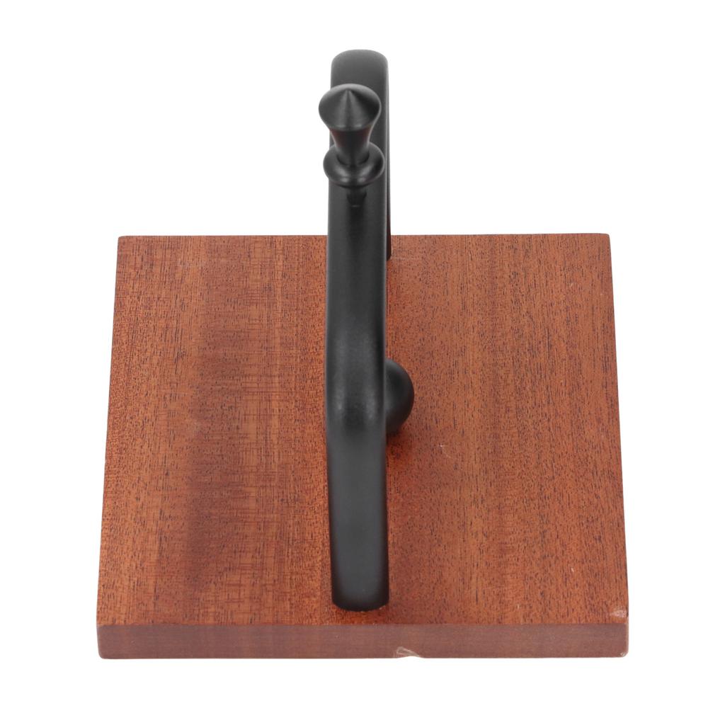 Table Napkin Holder with Lifting Ball Solid Wood Base Metal Rack Napkin Dispenser for Home Restaurant Coffee Shop Black