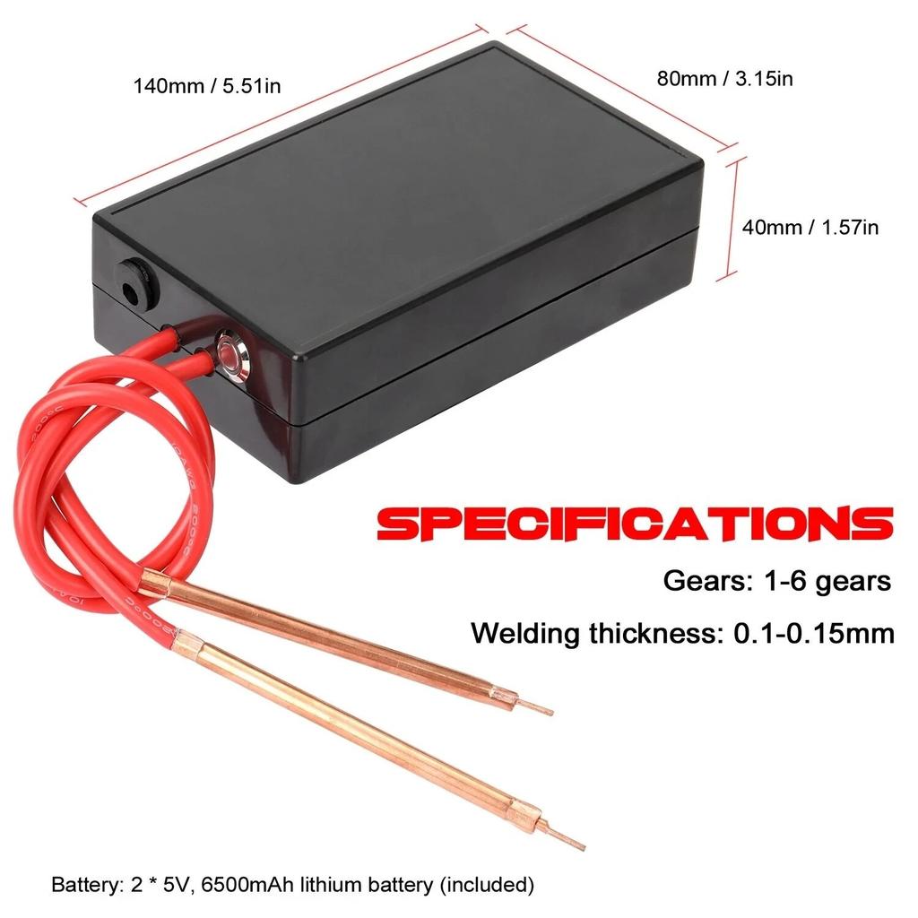 Portable Mini Spot Welder Machine 6 Speed Adjustment Energy Storage Mini Touch Welder DIY Battery Welding Tool Kit Handheld