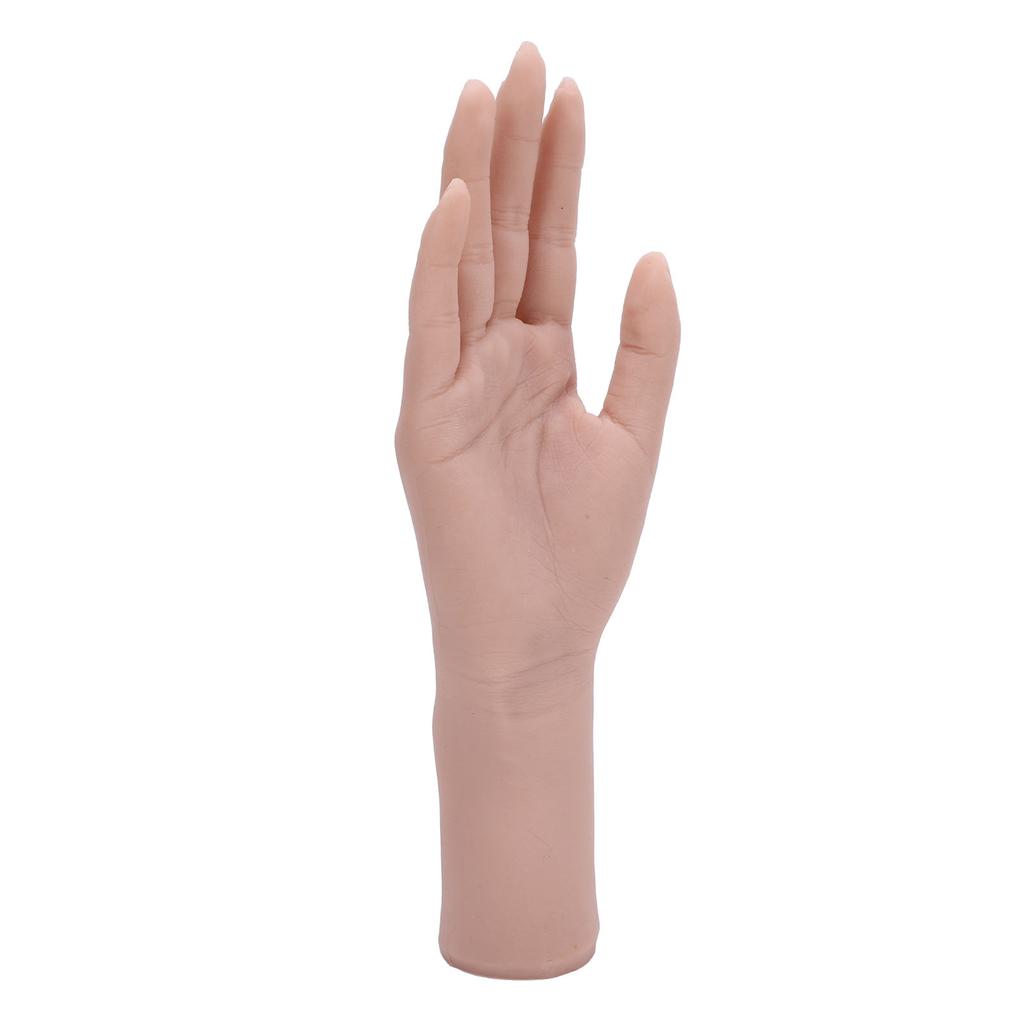 Realistic Silicone Female Hand Model Nail Training Hand Soft Flexible Silicone Female Mannequin Hand for Showing Jewelry