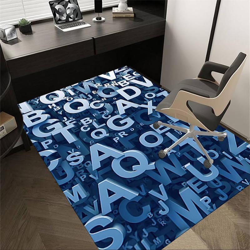 

1PC letters alphabet Extra Large Non-Slip Floor carpet, Office, family, bedroom, Studio - Large Area Rug Indoor Rugs, Vibrant Colors-A237 60cm by 90cm