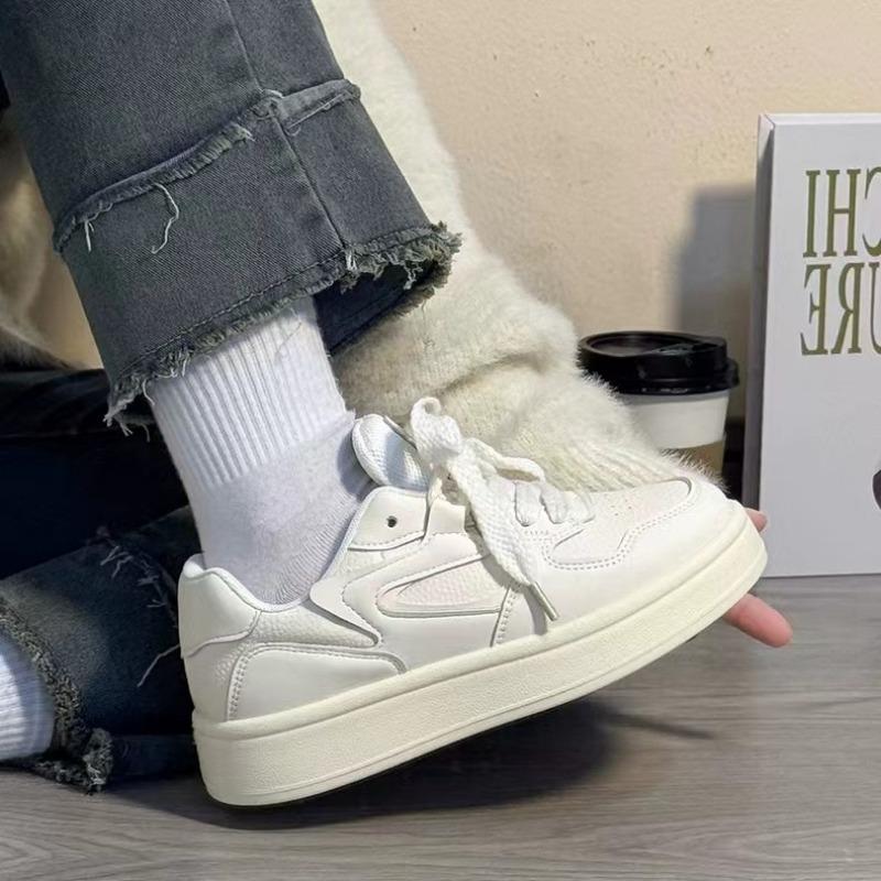 Fashion 2025 Hot Sale Ladies Shoes Front Lace-up Women's Vulcanize Shoes Fashion Sewing New Solid Classic Comfortable Versatile Sneakers