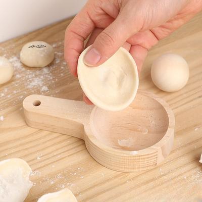 1 Adet Manuel yuvarlak Ahşap Mantı Hamuru Yapıcı Top Yuvarlama Yeniden Kullanılabilir Mantı Ravioli Yapıcı Alet Mutfak İçin