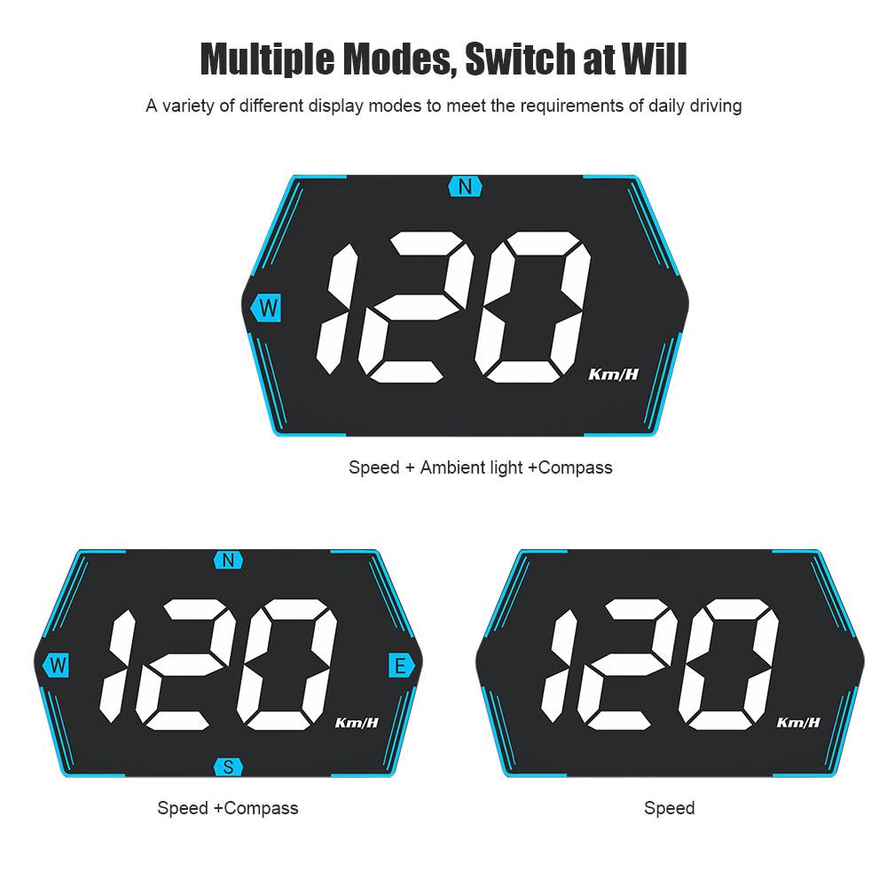 G20 Head Up Display With USB Connection HUD Speedometer Compass GPS Car Projector Overspeed Alarm Mph Kmh HD Display