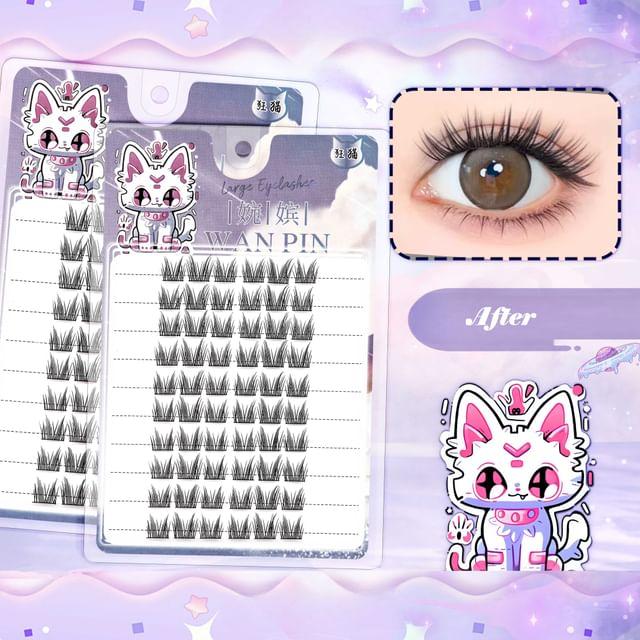 Mogugu - Cat Eye Multipack False Eyelashes Cluster Black - One Size
