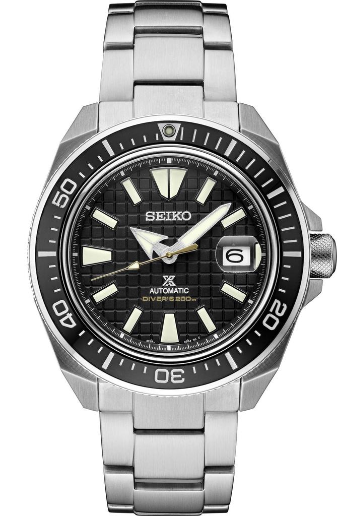 SEIKO Watch Prospex Silver Tone 44mm Stainless Steel Driver Men's SRPE35, Black,