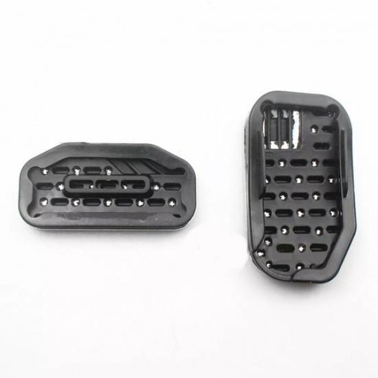 Silver Anti-Slip Brake + Gas Pedal Pads Cover For Ford F-150