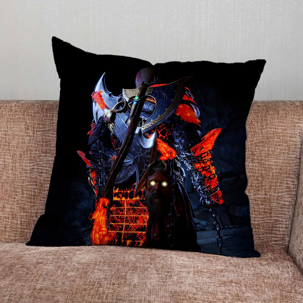 G-God of W-War Game Pillow Case For Home Bedroom Car Office Decoration Living Room Sofa Cushion Cover Suitable