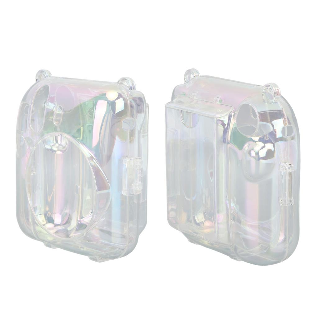 Transparente Hülle für Fujifilm Instax Mini 12 PC Transparent Bunt Sofortbildkamera Schutz-Tragetasche mit Verstellbarem
