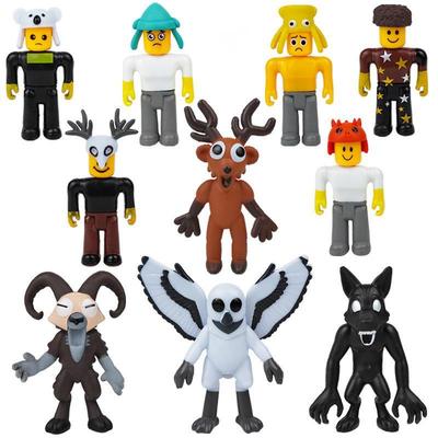 NUOVO Giocattolo Figure 99 Notti Nella Foresta Figure 99 Notti Figure Statuetta Civetta Cervo Statuetta 99 Notti Nella Foresta Plastica Regalo