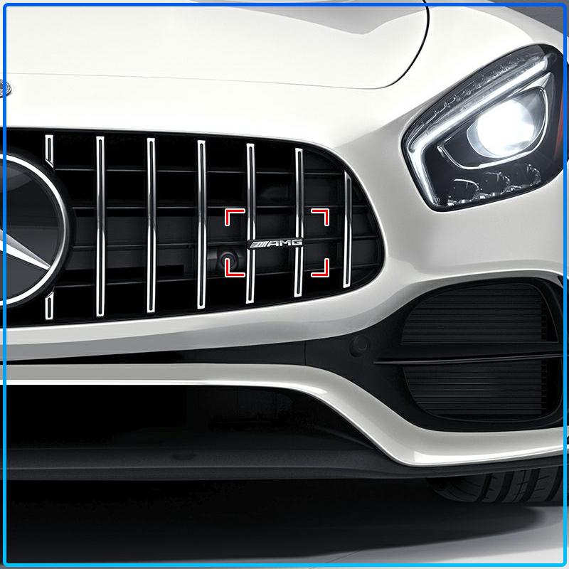 1Pc Car Front Grille Badge Emblem AMG Logo Accessories For Mercedes benz W204 W203 W212 W211 W124 W210 GLC GLE E CLA GLA W205 W211 W213