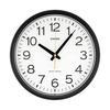 CASIO Wall Clock, Wall Clock, Radio Clock, Black, Analog, Second Hand Stops At Night IQ-482J-1JF