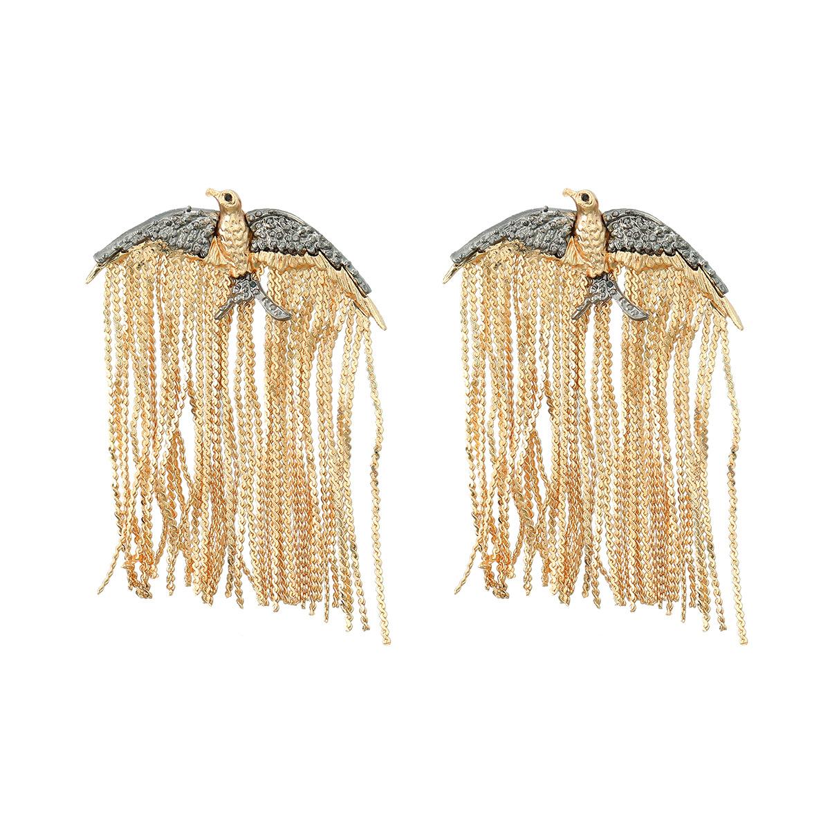 Модные Персонализированные Серьги-Ласточки 1 pair золотой