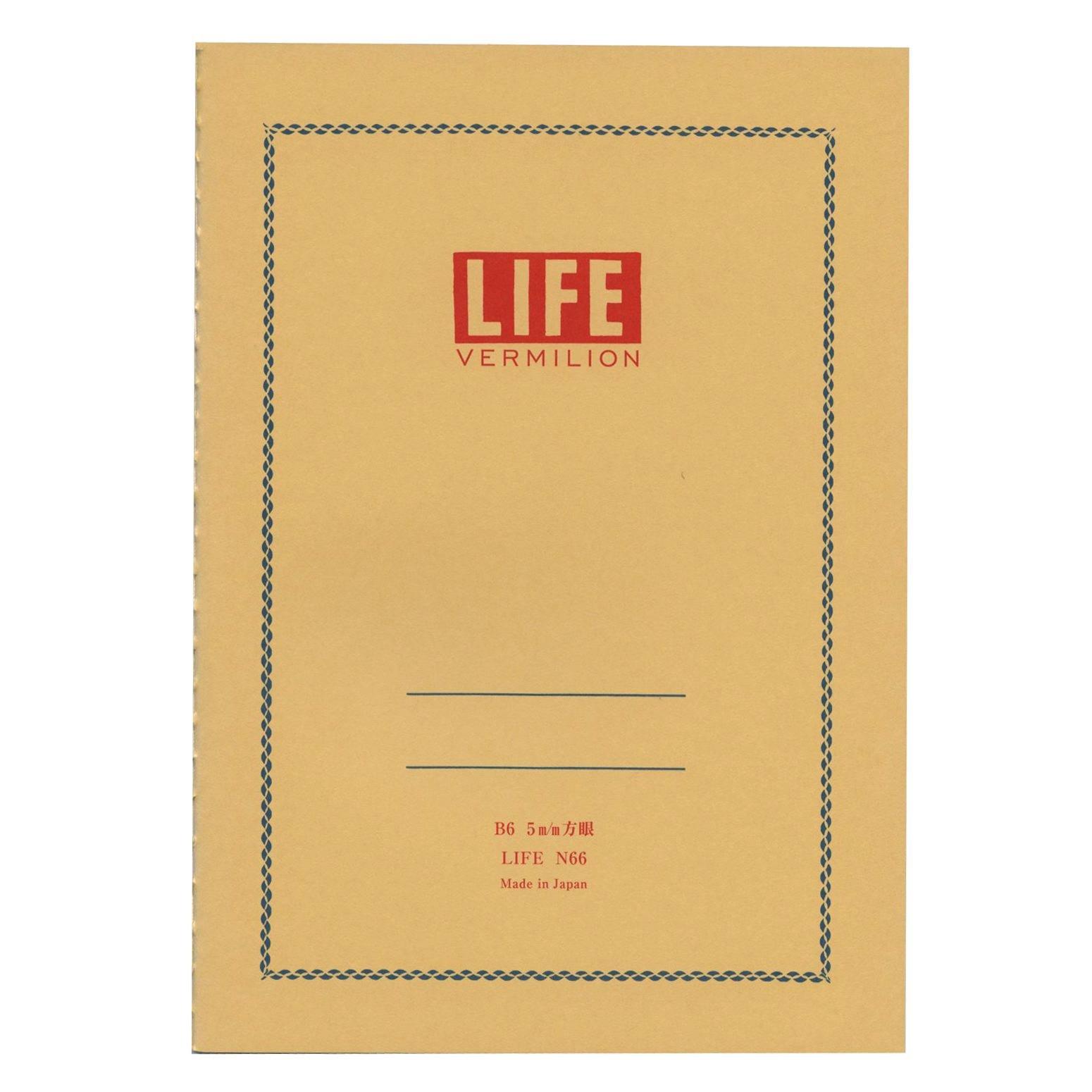 Life Vermilion B6 Grid Paper N66