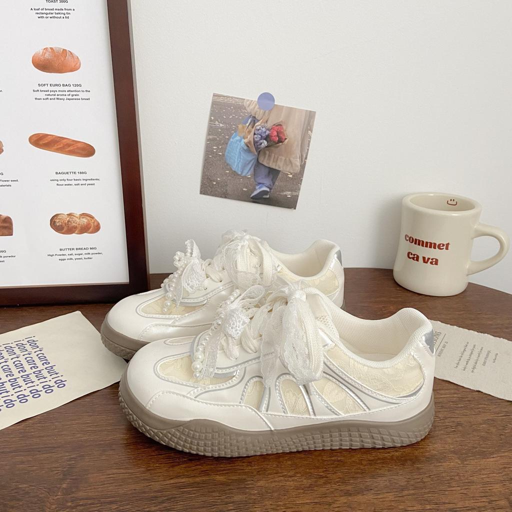 Silver Dexun Double Net Thick Baseplate Shoes Ugly Cute Summer New Niche Low-top Sports