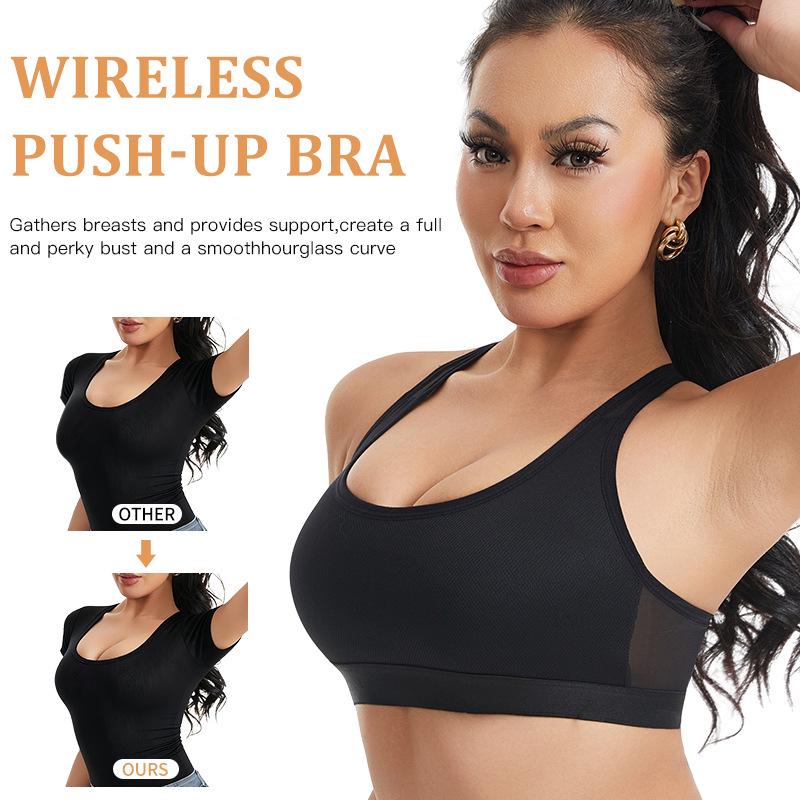 Stoßfester Anti-Durchhängen Sport-BH für Damen - Hakenverschluss, Kreuzrücken Yoga-Top