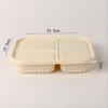 Ronghe Biodegradable 3-Compartment Square Takeaway Containers