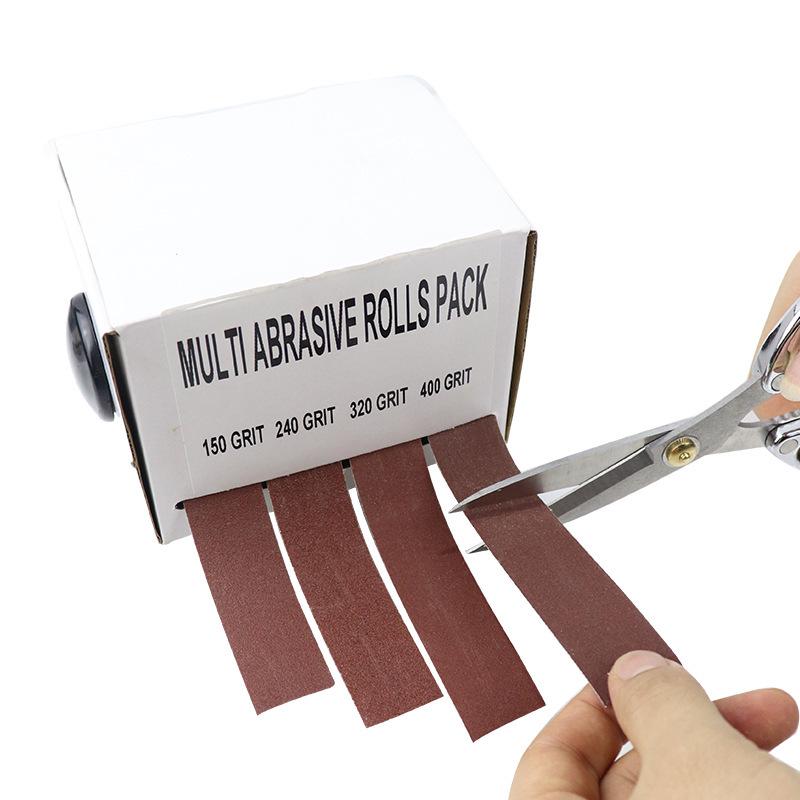 Hand-Torn Emery Cloth Sandpaper Roll for Dry Grinding on Metal, Glass, Woodworking