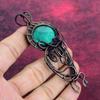 Malachite Pendant Handmade Gemstone Pendant Copper Wire Wrapped Antique Jewelry