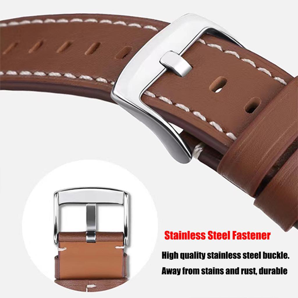 Vintage Lederarmband für Samsung Galaxy Watch 8/8 Classic 40mm 44mm 46mm Uhrenarmband Correa Armband für Samsung Armband Gürtel