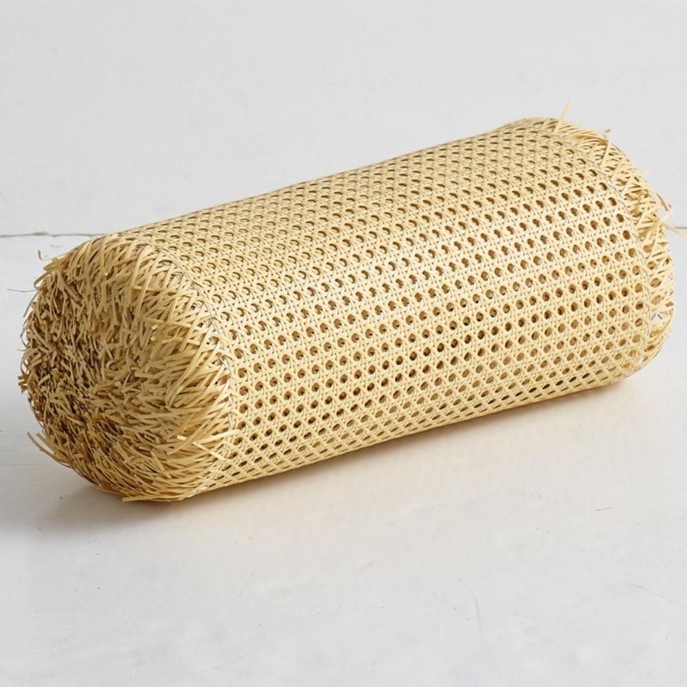 Octagonal Weave Rattan Webbing Roll 35-40cm Woven Net Rattan PE Plastic Rattan  Cabinet Craft