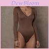 Basic T Shirt For Women With V Neck Long Sleeve Spliced Slim Fit For Urban Office Wear