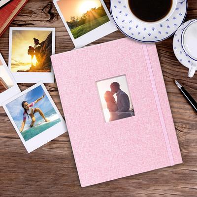 3-inch Instant Picture Case Cotton Hemp 208 Pockets Mini Instant Picture Album Waterproof Strap Design for Photo Business Card