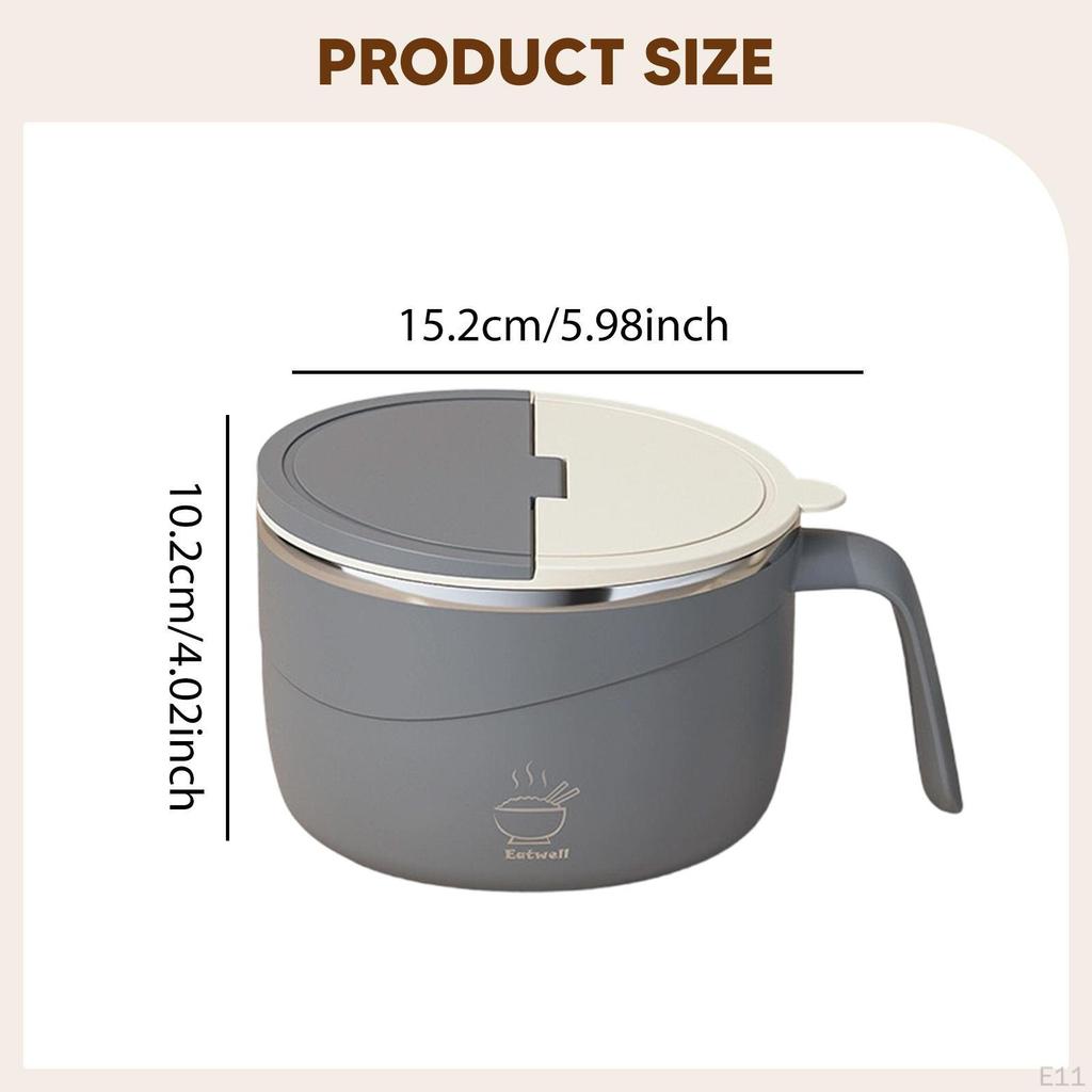 with Lid, Round Soup Bowl, Kitchen Utensil, Household Accessory, Large Capacity Cereal Container,