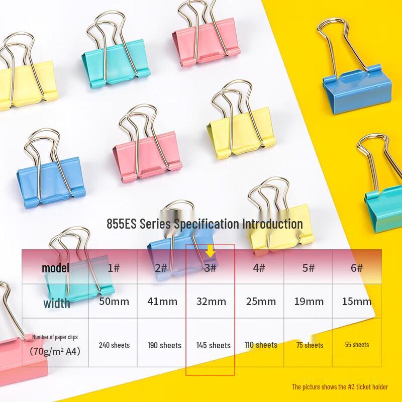 Xunhuo 32mm Colored Binder Clips