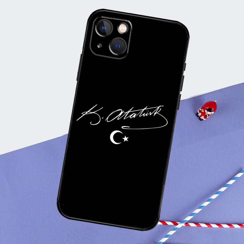 Mustafa Kemal Ataturk Phone Case For iPhone 16 Pro Max 11 13 14 15 Pro Max 12 Mini XR 16 15 Plus 16e Back Cover