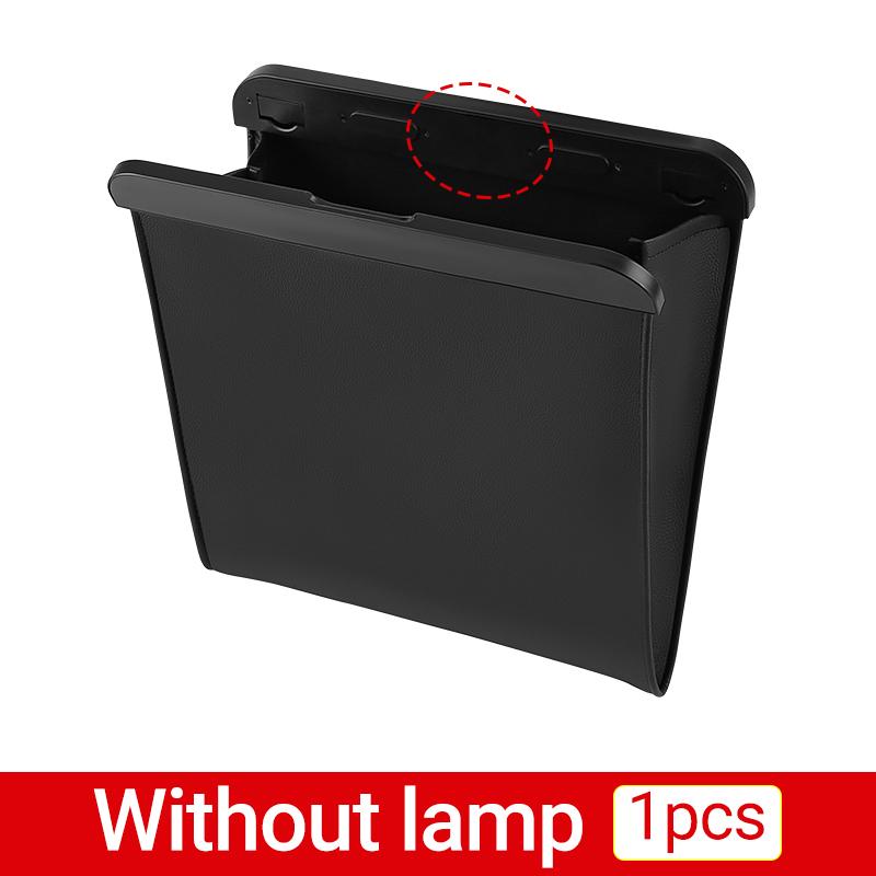 

Для Tesla Model 3 Y 2017 2018 2022 2023 Автомобильный мешок для мусора из искусственной кожи, подвесной чехол для хранения на спинке сиденья Without Lamp