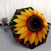 Golden Sunflower Wall Decor: Vibrant Art for Any Room Umbrella, Portable 3-Fold Compact Umbrella for Men & Women R112