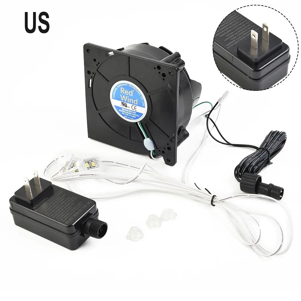 Inflatable Air Blower Replacement 12V 1.5A 21/24CFM Fan Blower Motor With 3 LED Lig 97*94*65mm For Airblow Inflatables