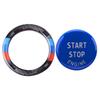 For BMW E90 E70 E60 /84 Blue Engine Switch Ignition Start Stop Button Cover Trim
