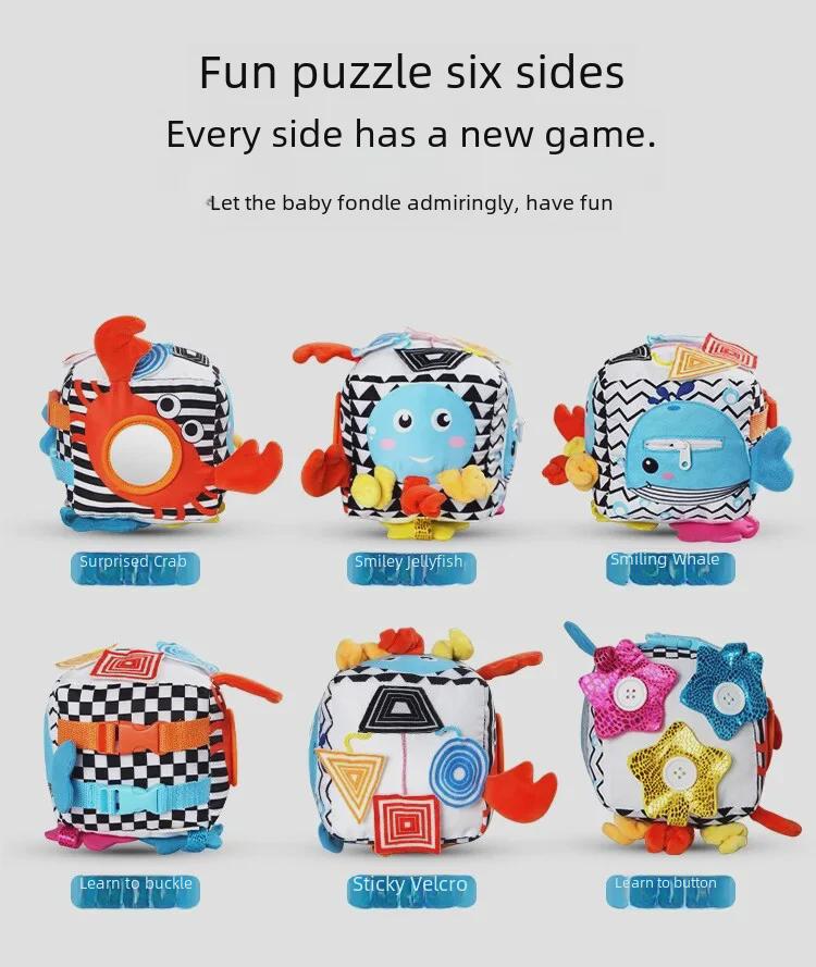 Crab Cube Infant Teaching Toy: Early Education & Dressing Aid Dice