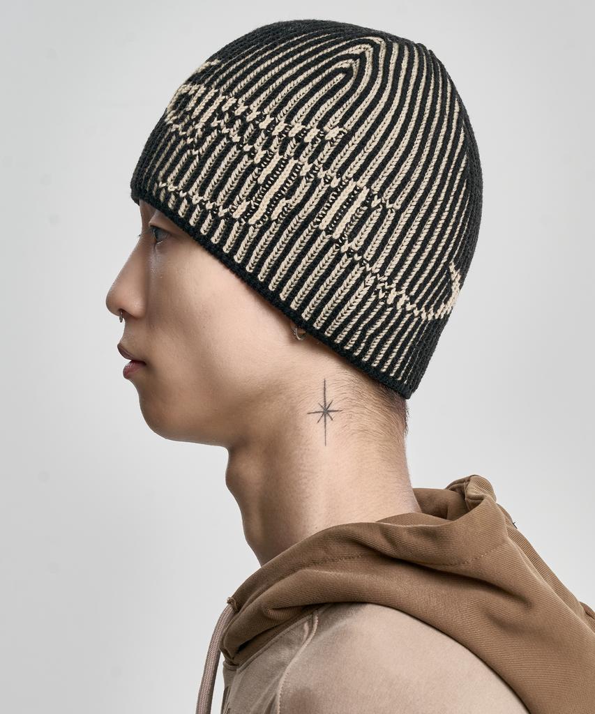 AJOBYAJO [Pba] Tribal Ajo Two Tone Beanie [Beige]