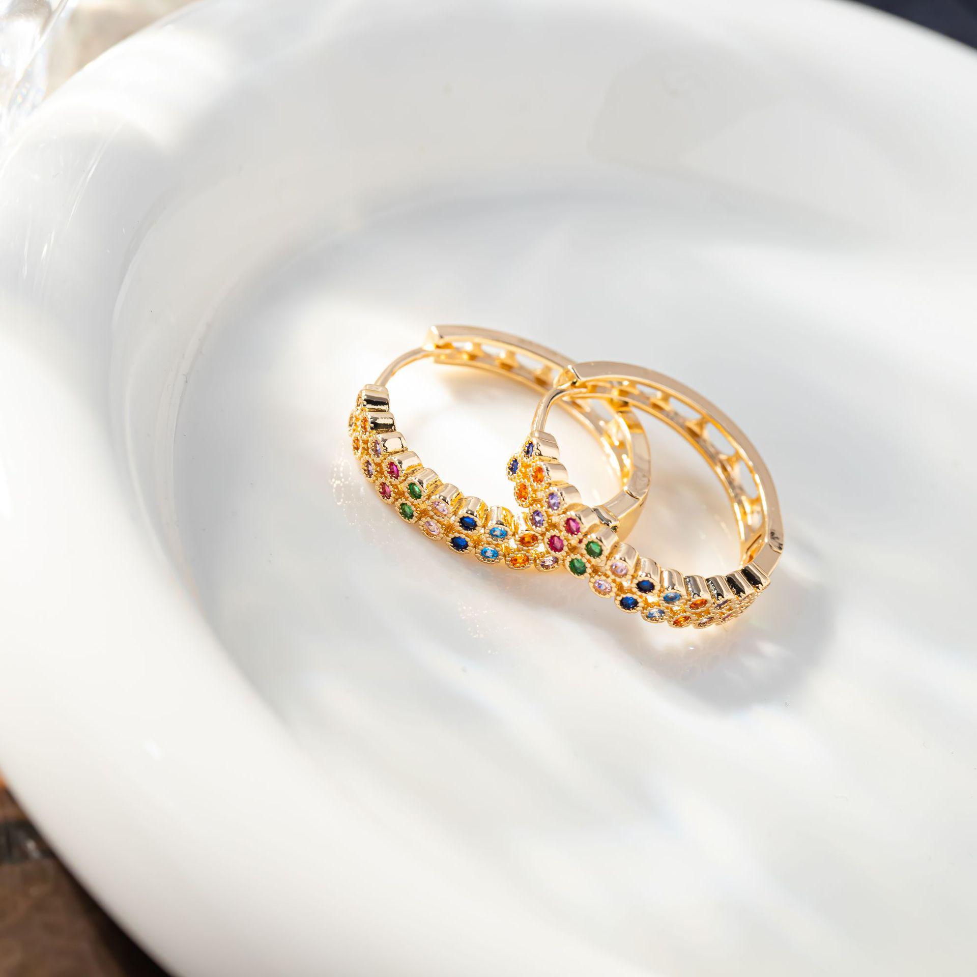 European Colorful Zirconia Ear Cuff - Minimalist, Versatile  Cute for Women