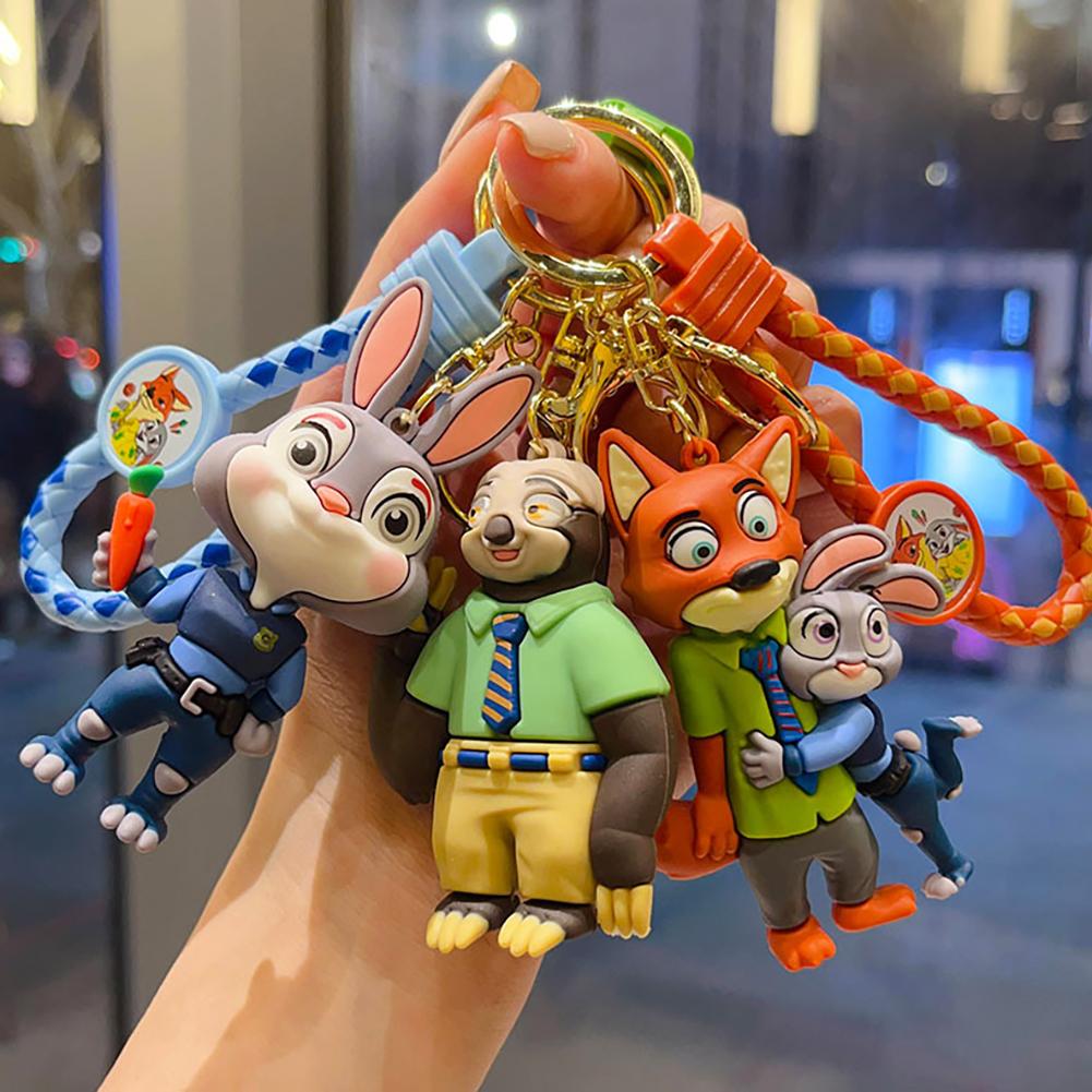 Kawaii Animal Keychain Key Ring Bag Charm for Backpack Purse Car Key Accessories Ornament Gift for Child